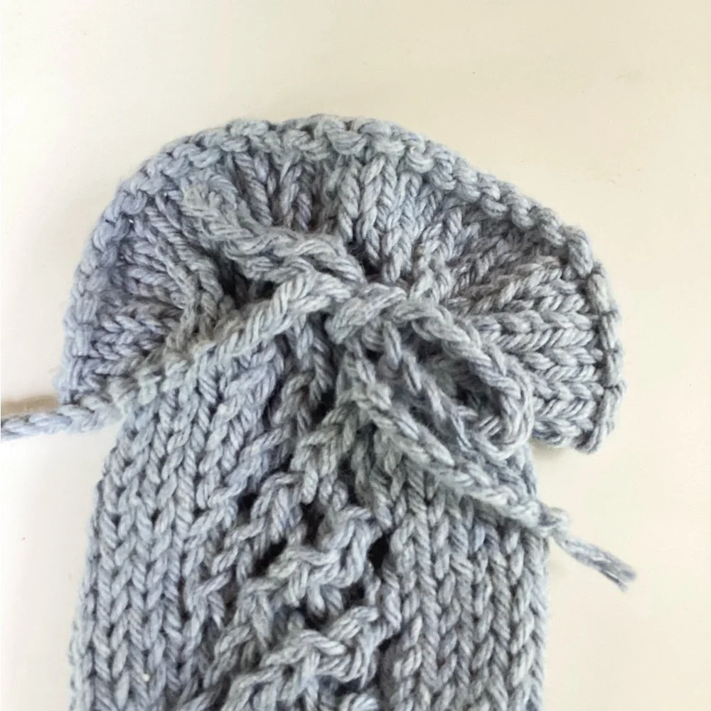 Soap Saver Bag Pouch Hand Crafted Denim Blue Cotton Bath Essential Exfoliating